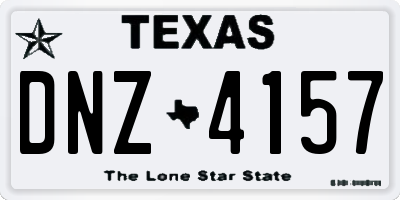 TX license plate DNZ4157
