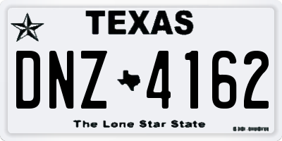 TX license plate DNZ4162