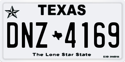 TX license plate DNZ4169