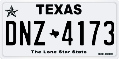 TX license plate DNZ4173