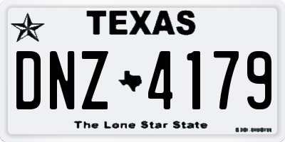 TX license plate DNZ4179
