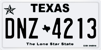 TX license plate DNZ4213