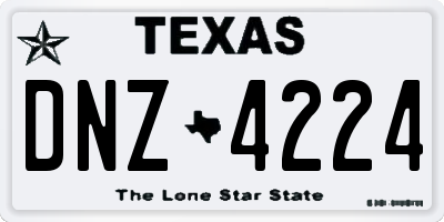 TX license plate DNZ4224