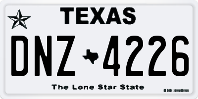 TX license plate DNZ4226