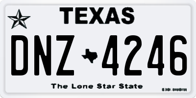 TX license plate DNZ4246