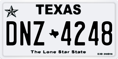 TX license plate DNZ4248