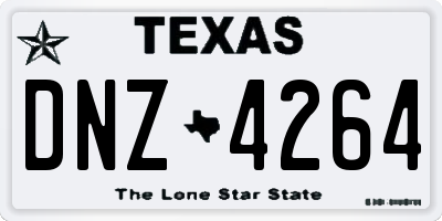 TX license plate DNZ4264