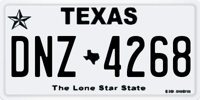 TX license plate DNZ4268