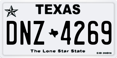 TX license plate DNZ4269