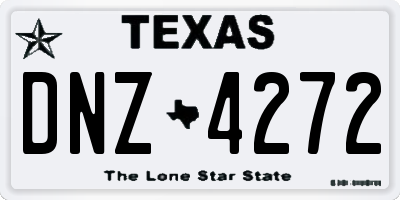 TX license plate DNZ4272