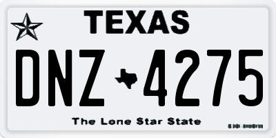 TX license plate DNZ4275
