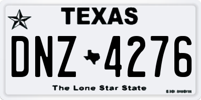 TX license plate DNZ4276