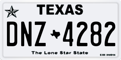TX license plate DNZ4282