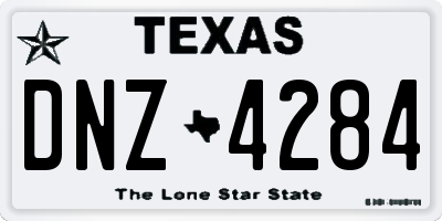 TX license plate DNZ4284