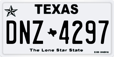 TX license plate DNZ4297