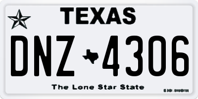 TX license plate DNZ4306
