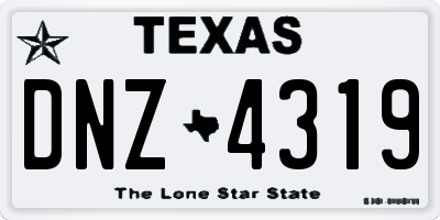 TX license plate DNZ4319