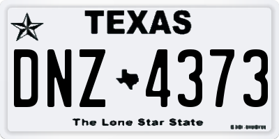 TX license plate DNZ4373