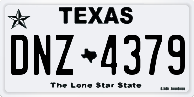 TX license plate DNZ4379