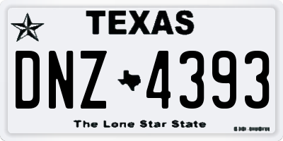 TX license plate DNZ4393
