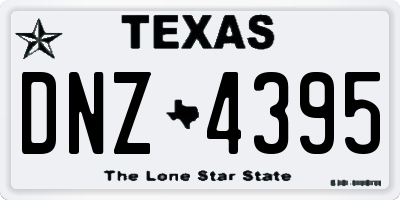 TX license plate DNZ4395