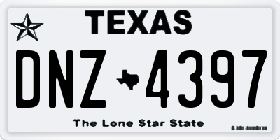 TX license plate DNZ4397