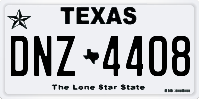 TX license plate DNZ4408