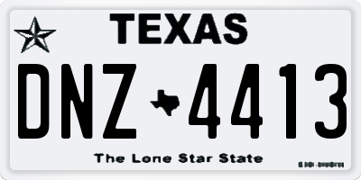 TX license plate DNZ4413