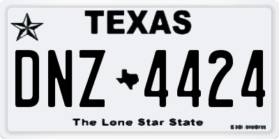 TX license plate DNZ4424