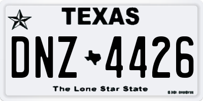 TX license plate DNZ4426