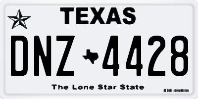 TX license plate DNZ4428