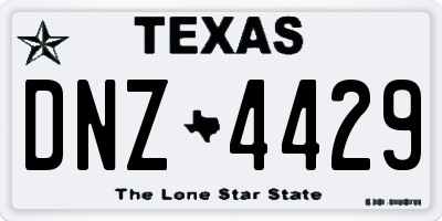 TX license plate DNZ4429