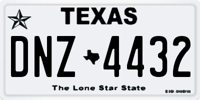 TX license plate DNZ4432