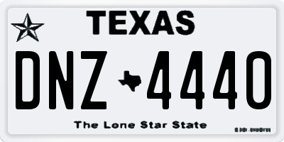 TX license plate DNZ4440