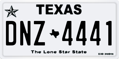 TX license plate DNZ4441