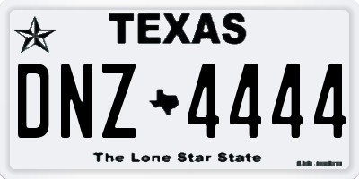 TX license plate DNZ4444
