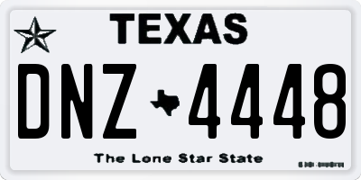 TX license plate DNZ4448