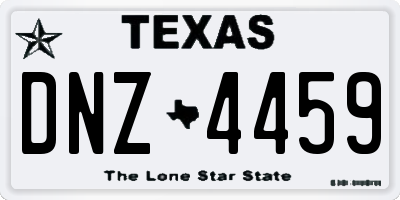 TX license plate DNZ4459