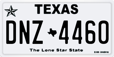 TX license plate DNZ4460