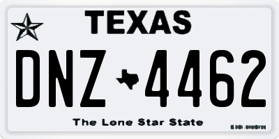 TX license plate DNZ4462