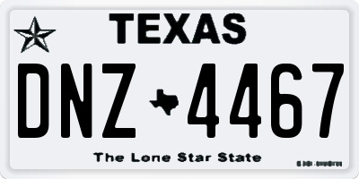 TX license plate DNZ4467