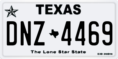 TX license plate DNZ4469