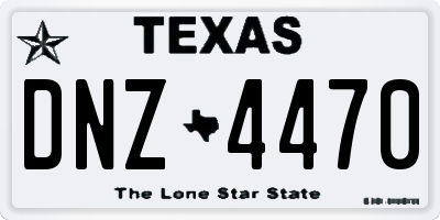 TX license plate DNZ4470