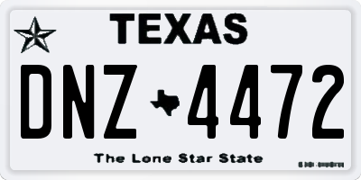 TX license plate DNZ4472