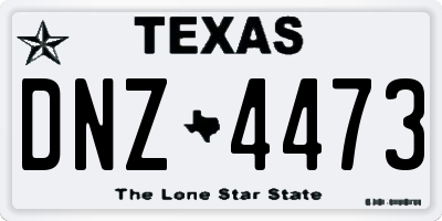TX license plate DNZ4473