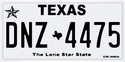 TX license plate DNZ4475