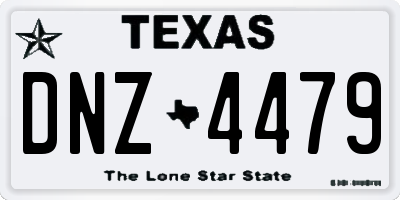 TX license plate DNZ4479
