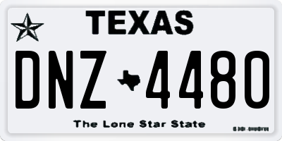 TX license plate DNZ4480