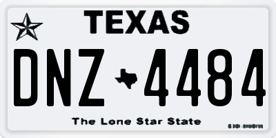 TX license plate DNZ4484