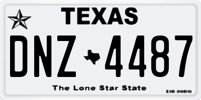 TX license plate DNZ4487